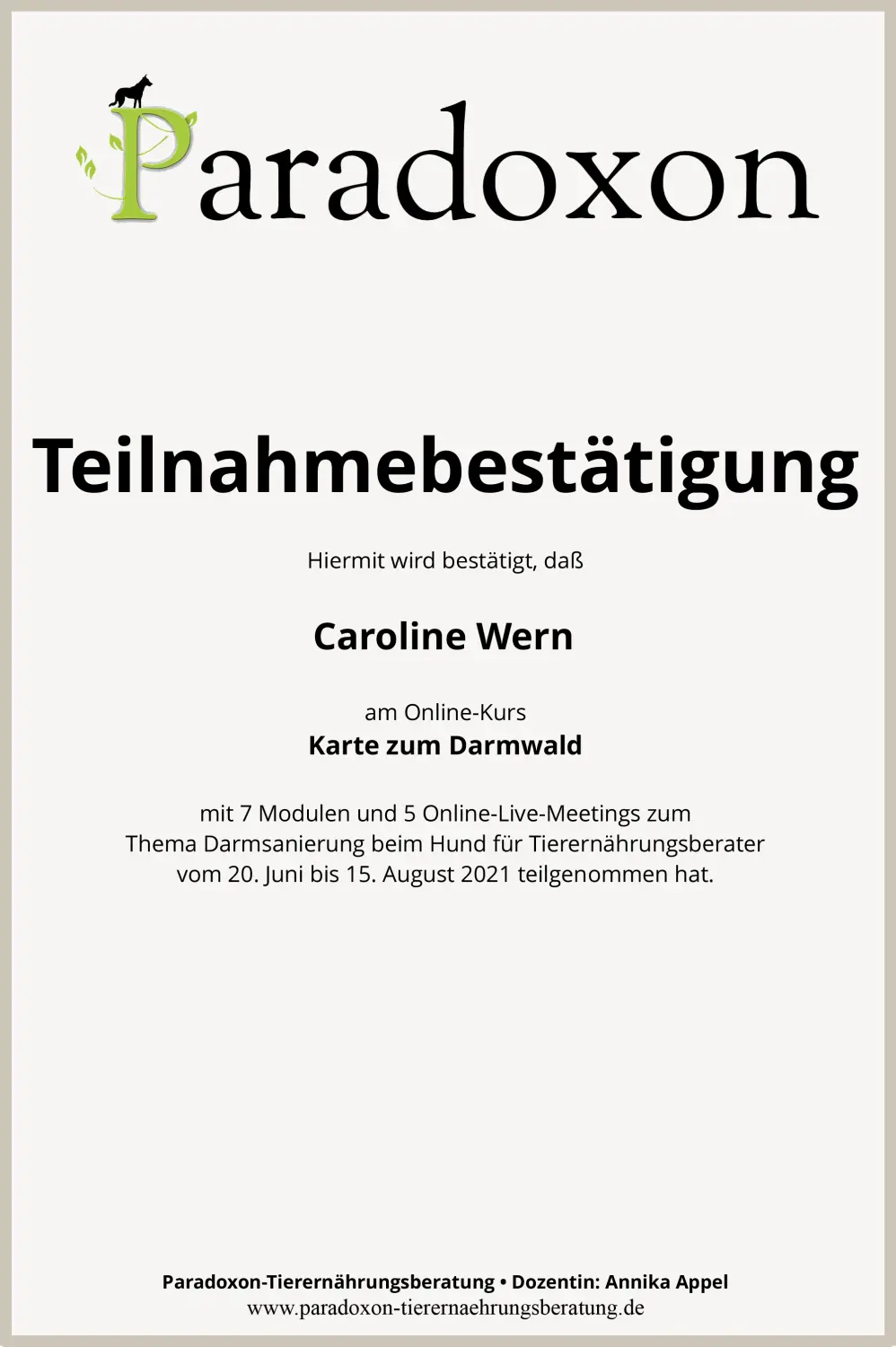 Teilnahmebestätigung Webinar Impfungen