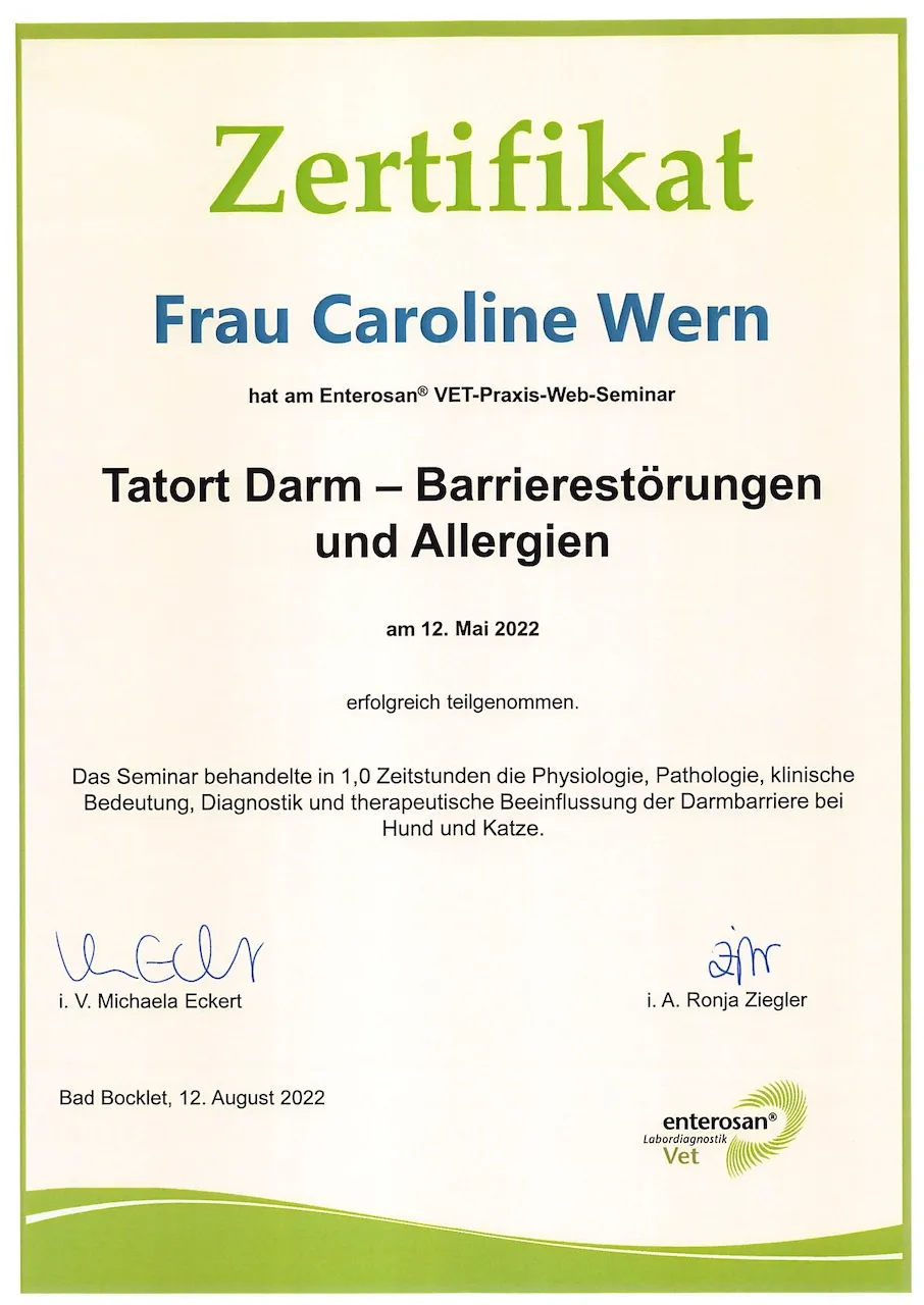 BARF mit Plan Zertifikat