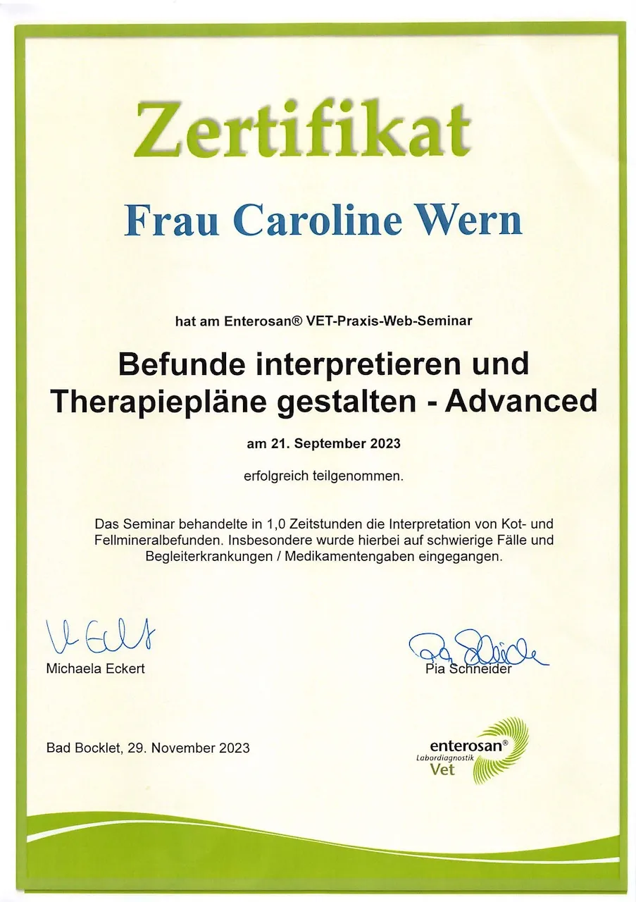 BARF mit Plan Zertifikat