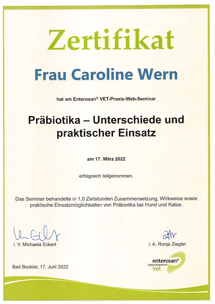 BARF mit Plan Zertifikat