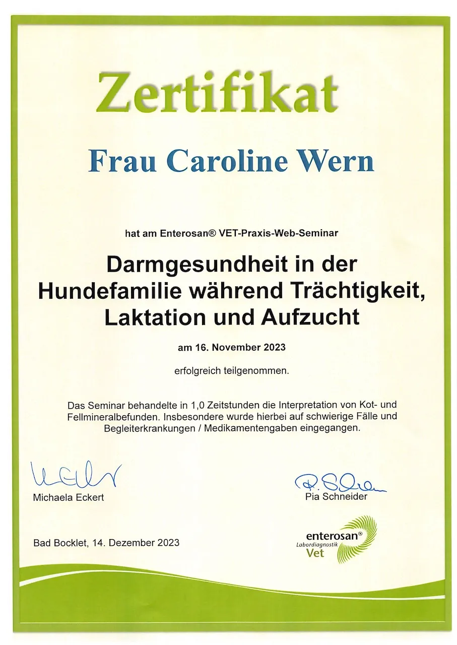 BARF mit Plan Zertifikat