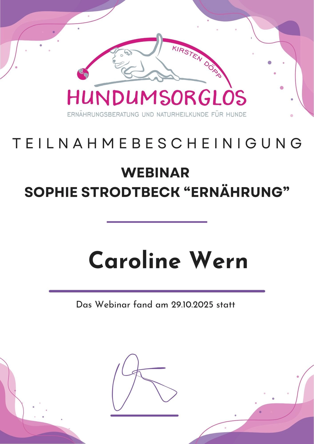 BARF mit Plan Zertifikat